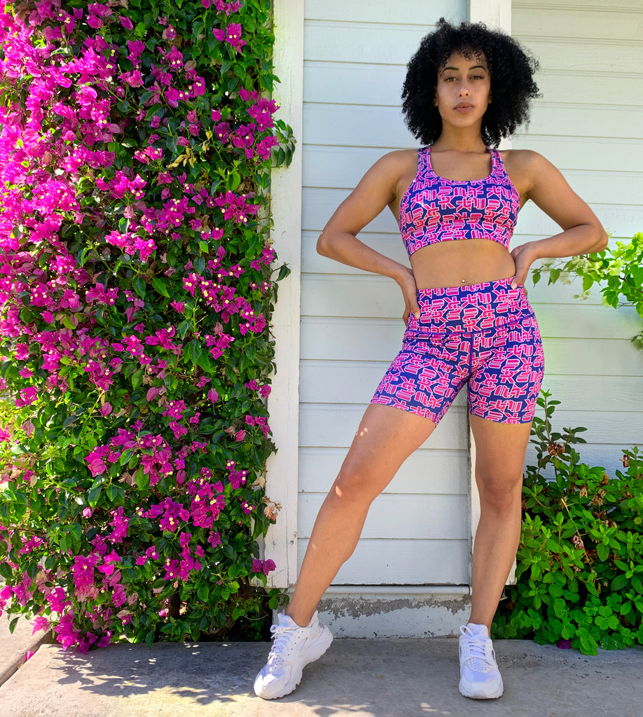 American Artistic Gymnast and Dancer Sophina DeJesus wearing PSK Collective exercise clothing