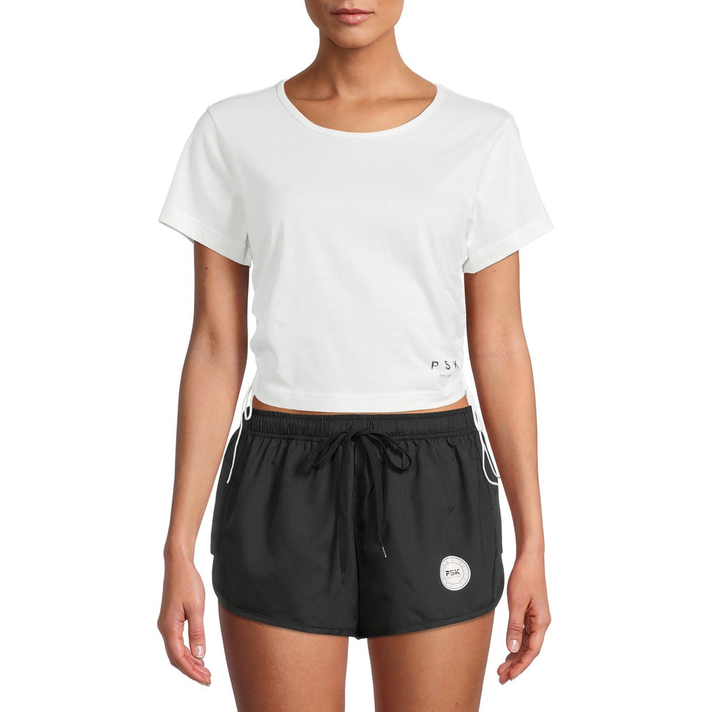 PSK Collective Women's Side Shirring Cropped Tee - psk-collective