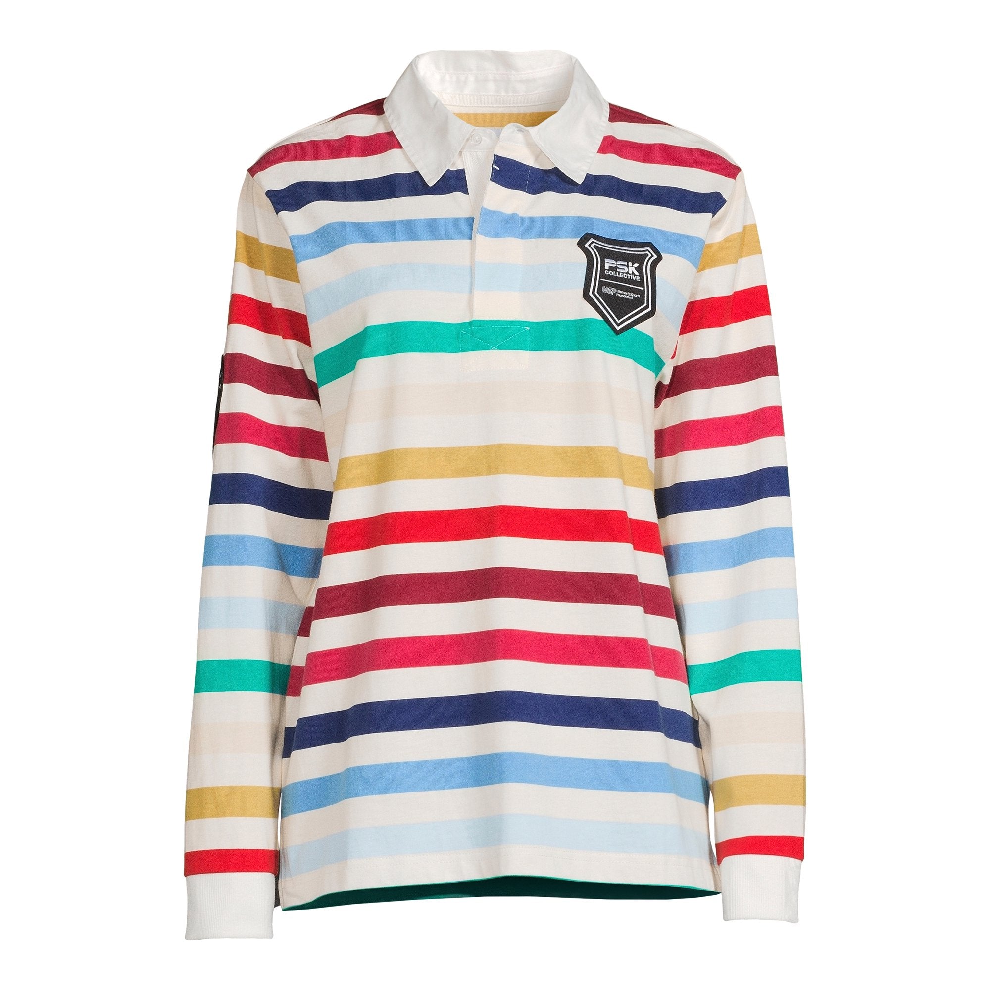PSK COLLECTIVE Rainbow Women Sports Foundation Polo Rugby Top XL